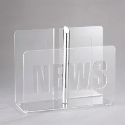 News portariviste in metacrilato trasparente cm h31 l36 p14