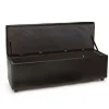 Nice black cassapanca imbottita in pelle sintetica nera 140x47xh44 cm