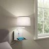 Nio white applique bianca in metallo bianco opaco con presa usb 22x24 h34 cm