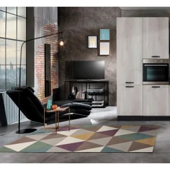 Optcal pastel tappeto intagliato a mano 140 x 190 cm