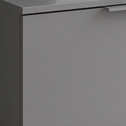 Parete soggiorno AXANDRA GRAPHITE finitura Grigio Graphite opaco Larice Grigio a poro aperto H207 L280 P496