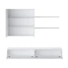Parete soggiorno TONYA TOTAL WHITE finitura Larice Bianco a poro aperto cm H194 L200 P395