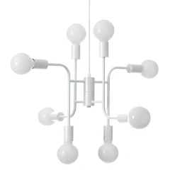 Paul lampadario in metallo bianco opaco filo regolabile 59x59 h43 cm
