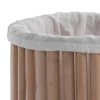 Perlis cesto biancheria in rattan e cotone bianco d40h61 cm