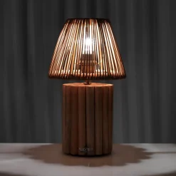 Perlis lampada da tavolo in rattan d22.5xh40 cm