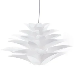 Petalo lampadario in polipropilene bianco con filo regolabile d50 h29 cm