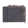 Pier grey plaid cotone colore grigio blu teal dimensioni 135x190 cm