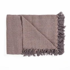 Pier pink plaid cotone colore grigio rosa dimensioni 135x190 cm