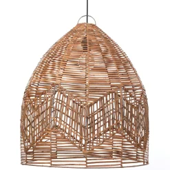 Ponza large lampadario da interno/esterno in rattan colore naturale d60xh68 cm
