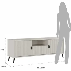 Porta TV ROMA CASHMERE finitura Cashmere opaco H61 L1535 P40