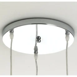 Pot lampadario in resina nera bianca e grigia h100 d35 cm