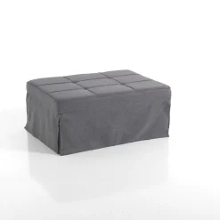 Quick longue kappa pouf trasformabile letto in tessuto grigio 95x70xh40 cm