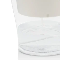 Raffy medium vaso autoinnaffiante per esterno e interno fiordaliso medium di bianco opaco e trasparente d17.3xh17 cm