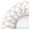 Ranjan specchio da parete trex in rattan colore naturale d90 cm