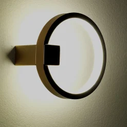Ring gold applique led in alluminio colore oro satinato d15x7.5 cm