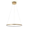 Ring gold lampadario oro in allumino oro satinato con filo regolabile d60 h92 cm