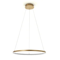 Ring gold lampadario oro in allumino oro satinato con filo regolabile d60 h92 cm