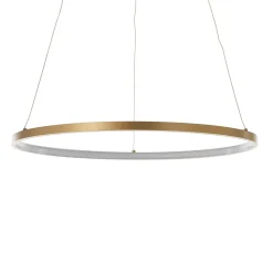 Ring gold lampadario oro in allumino oro satinato con filo regolabile d60 h92 cm