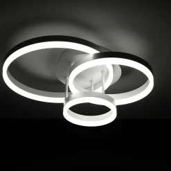 Rings white plafoniera / applique led in metallo bianco opaco 55x40 h19 cm