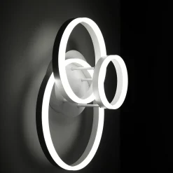 Rings white plafoniera / applique led in metallo bianco opaco 55x40 h19 cm
