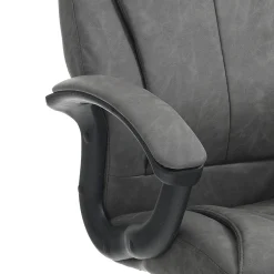 Rye grey sedia da ufficio regolabile e girevole in pelle sintetica grigio effetto invecchiato 64x63 h111/121 cm