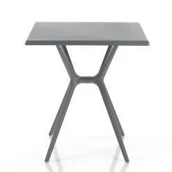 Sabine grey tavolo leggero da esterno in polip. colore grigio opaco resistente agenti e raggi uv h.76 l.70 p.70 cm
