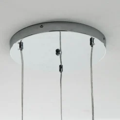 Saky clear lampadario 3 luci in vetro trasparente h126 d47 cm
