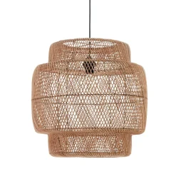 Sanat lampadario da interno/esterno in rattan colore naturale d50xh50 cm