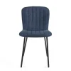 sedia COSY BLUE tessuto Blu struttura metallo Nero opaco H77 L43 P53