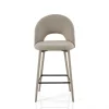Selma Beige Home sgabello imbottito tessuto beige easy clean struttura rivestita h79 l51 p54 seduta h65