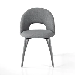 Selma Grey Sedia Imbottita tessuto grigio easy clean poliestere h79 l51 p54 seduta h48