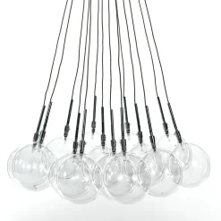 Sfere big lampadario con sfere in vetro trasparente d60 h80 cm