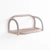 Single alka mensola da parete 1 ripiano hanna single in rattan sbiancato 43x20xh20 cm