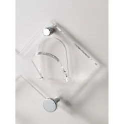Sirio appendiabiti da parete in acrilico trasparente 36x4.5xh13 cm