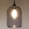 Skittle-c lampadario vetro grigio trasparente cm. d18 h25 cm