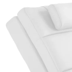 Sofia white chaise longue in pelle sintetica bianca h85 l62 p172 cm