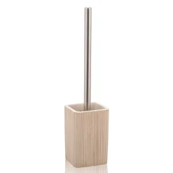 Spa portaspazzolino toilette in ceramica effetto legno 8x8 h12/36.5 cm