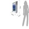 Specchiera con luce led e mensola integrata l52 p12 h75 cm