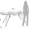 Spillo Marble Tavolo Scrivania finitura Marmo Calacatta e gambe in Metallo Nero Opaco, 200 x 100 x h 77 cm
