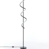 Spring lampada da terra a led in allumino nero opaco policarbonato bianco opaco cm h157 d20 lumen 2898