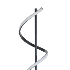 Spring lampada da terra a led in allumino nero opaco policarbonato bianco opaco cm h157 d20 lumen 2898