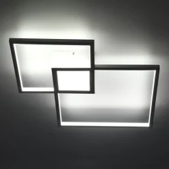 Square white plafoniera / applique led in metallo bianco opaco 54x54 h8 cm