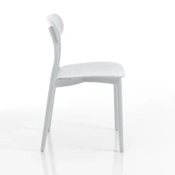 Stoccolma white sedia da interno esterno in polipropilene bianca opaco 42.5x50xh78 cm