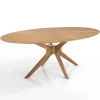 Tallin Tavolo in legno impiallacciato finitura Rovere e gambe in legno massello 190x110 cm