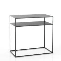 Thin consolle in acciaio antracite opaco 80x40xh77 cm