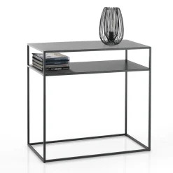 Thin consolle in acciaio antracite opaco 80x40xh77 cm