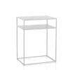 Thin white consolle in acciaio bianco opaco 60x40xh77.5 cm