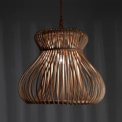 Tinggi lampadario in rattan colore naturale per interno/esterno d60xh52 cm