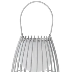 Titti big lampada da tavolo / sospensione in acciaio e resina bianco opaco con luce led d21xh50 cm