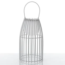 Titti big lampada da tavolo / sospensione in acciaio e resina bianco opaco con luce led d21xh50 cm